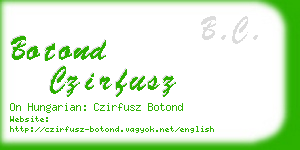 botond czirfusz business card